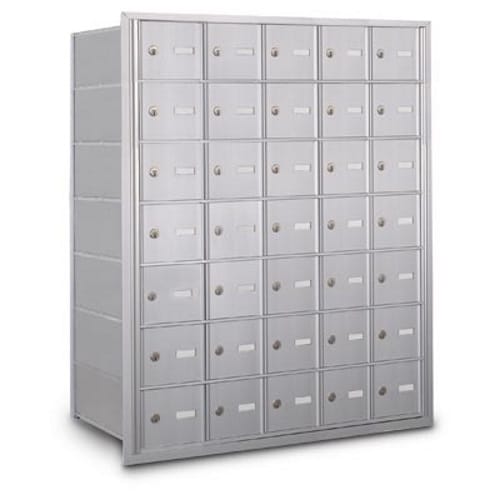 CAD Drawings American Postal Manufacturing Co. Rear Loading 35-Door Horizontal Mailbox